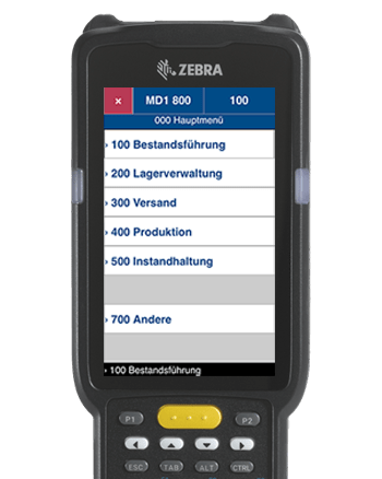 ZEBRA Handheld mit der mobisys App, Einsatz in der SAP Logistik