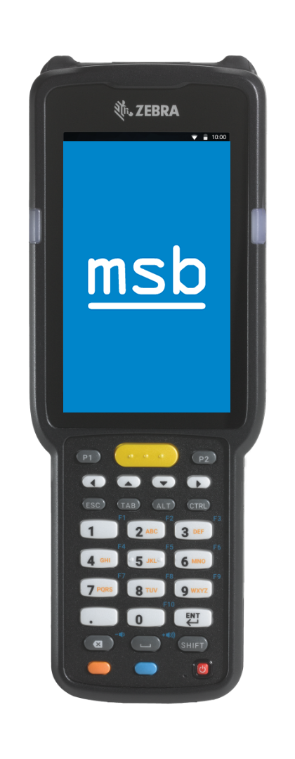ZEBRA Handheld mit MSB Logo
