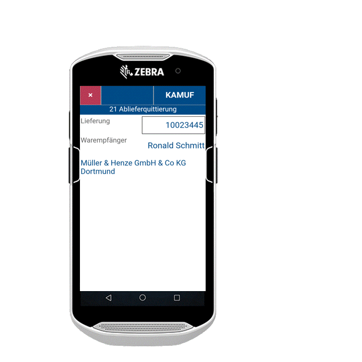 MSB App auf mobilem Endgerät mit Drag and Drop Grafik des Screendesigners
