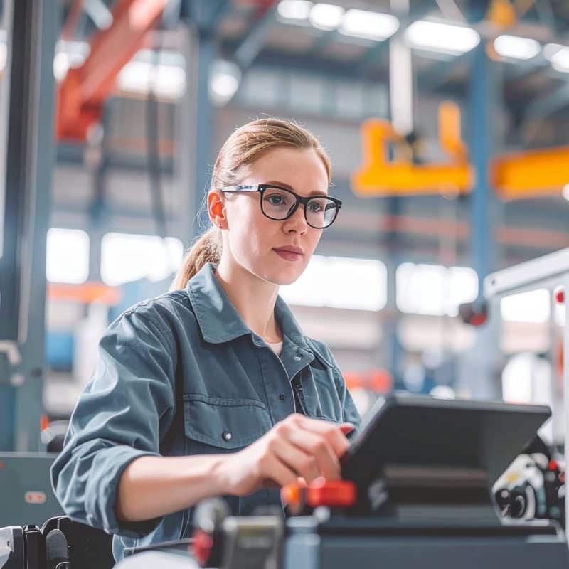 Arbeiter in einer industriellen Fabrik