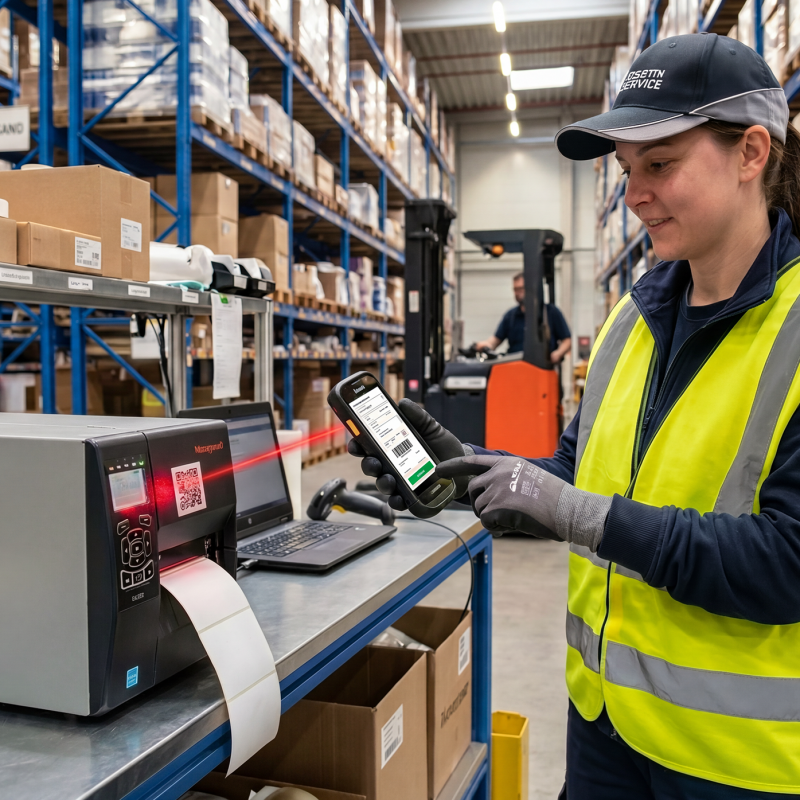 Direkte Druckeransteuerung im Lager per Barcode